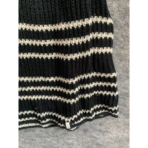 VOLCOM Womens Medium Sweater Dress Striped Knit Black White Long Sleeve Stretch - Picture 5 of 11